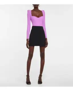 Alex Perry Reese Bodysuit and Logan Ruched Mini Skirt Set Pink Size XS / Au 6 for rent on The Volte - image 1