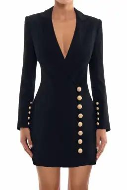 Misha Molly Blazer Dress Black Size 10 for rent on The Volte - image 1
