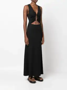 Christopher Esber Polar Orbit Cut-out Maxi Dress Black Size AU 14 for rent on The Volte - image 1