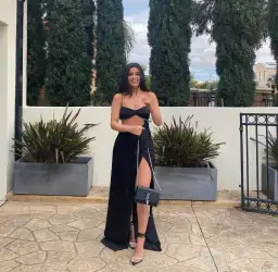 Michael Lo Sordo Symic Crystalline Luna Dress Black Size 6 for rent on The Volte - image 4