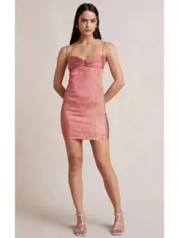Bec & Bridge Party Rock Mini Dress Pink Size AU 6 for rent on The Volte - image 1