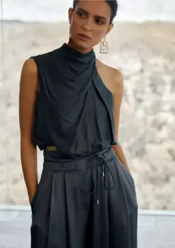 Sheike Gracie Top and High Waist Pants Set Grey Size 10 for rent on The Volte - image 1