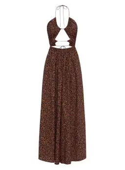 Matteau Bandeau Tie Dress Brown Size 8  for rent on The Volte - image 5