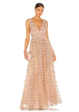 Bronx and Banco Megan Maxi Dress Rose Size 10