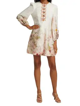 Zimmermann Dancer  Hummingbird Mini Dress Floral Size 1 / Au 10 for rent on The Volte - image 1