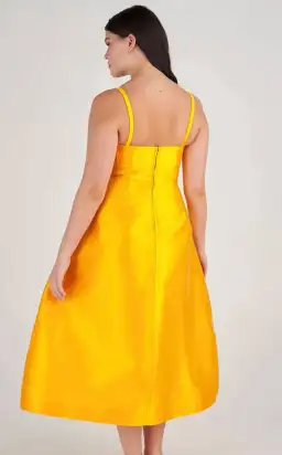 Oroton Sculptured Bodice Dress in Marigold Size 12 for rent on The Volte - image 2