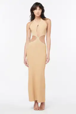 Manning Cartell Beyond Limits Knit Dress Taupe Size XS / Au 6 for rent on The Volte - image 1