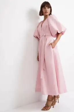 Aje Evermore Midi Dress Rose Pink Size 14 for rent on The Volte - image 2