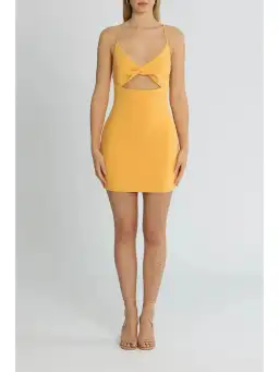 Bec & Bridge Cammi Mini Dress Orange Size AU 6