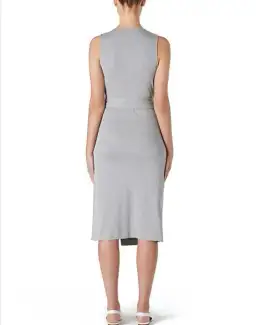 Viktoria and Woods Paloma Wrap Dress Grey Size 8 for rent on The Volte - image 3