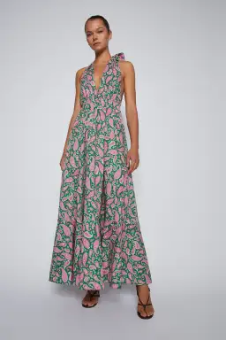 Scanlan Theodore Paisley Halter Dress Print Size 6 for rent on The Volte - image 1