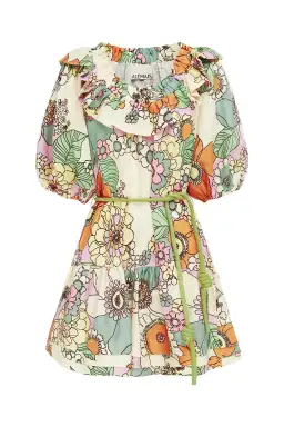 Alemais Exclusive Farah Ruffle Mini Dress Floral Size 6 for rent on The Volte - image 4