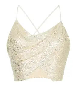 Manning Cartell Flash Bulb Mini Skirt & Cami Set Metallic Gold Size 8 for rent on The Volte - image 3