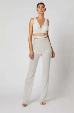 Winona Husk Top & Pant Set White Size AU 8