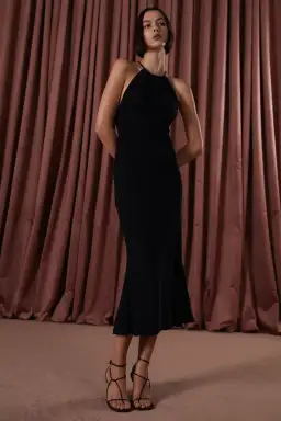 Misha Elspeth Midi Dress- Midnight Blue Size AU 8 for rent on The Volte - image 1