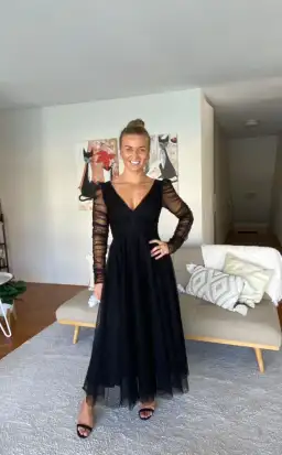 Zimmermann Espionage Ballet Tulle Midi Dress Black Size 1 / AU 10