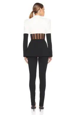  Eliya the Label Kira Two-Piece Suit Black/White Size 6 for rent on The Volte - image 2