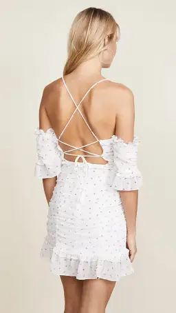 For Love and Lemons La Brooke Cocktail Dress White Size 8 for rent on The Volte - image 3
