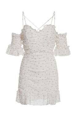 For Love and Lemons La Brooke Cocktail Dress White Size 8 for rent on The Volte - image 4