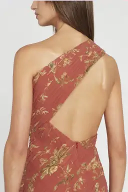 Sir The Label Florentine One Shoulder Pleated Midi Dress Print Size 3 / AU 12 for rent on The Volte - image 4