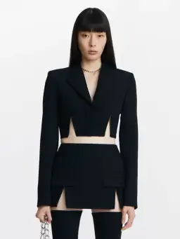 Dion Lee  Split Hem Mini Skirt  Black Size 6 for rent on The Volte - image 1