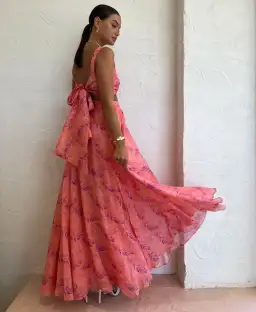 Sonya Moda Serena Skirt and Top Set Peach Watercolour Size AU 10 for rent on The Volte - image 3