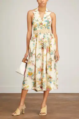Zimmermann Clover Halter Shirt Dress Honey Peony Floral Size 2/Au 12  for rent on The Volte - image 2