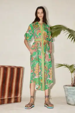 Alemais Marion Shirt Dress Green Size 14