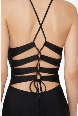 Manning Cartell Time To Shine Slip Dress Black Size AU 10 for rent on The Volte - image 1