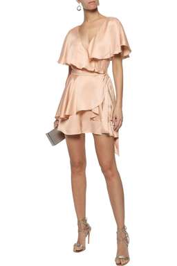 Zimmermann Silk Wrap Playsuit Peach Blush Size 6