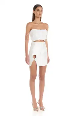 Eliya The Label Simone Skirt And Heather Top White Extra Small / AU 6 for rent on The Volte - image 1