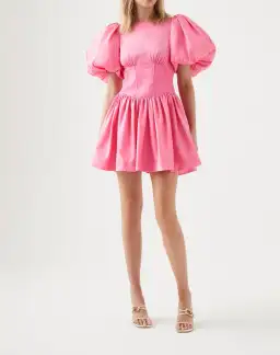 Aje Gianna Puff Sleeve Mini Dress in French Rose Pink
Size 10 / M