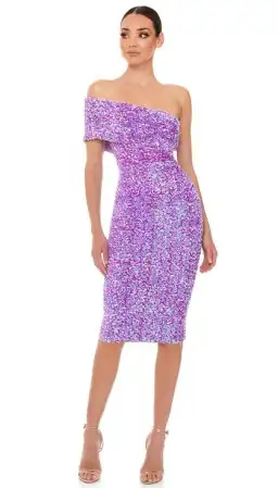Eliya The Label Alyssa Dress Midi Purple Size M / AU 10 for rent on The Volte - image 1