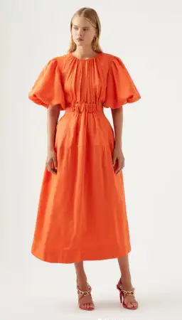 Aje Cossette Tie Back Orange Size AU 8