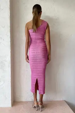 Lidee Gigi Smocking Gown in Hot Pink Size 10 for rent on The Volte - image 3