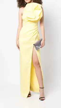 Rachel Gilbert Evana Gown Yellow Size 12 
