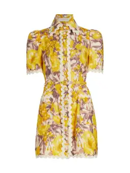 Zimmermann High Tide Ric Rac Mini Dress Floral Size 1/Au 10 for rent on The Volte - image 5
