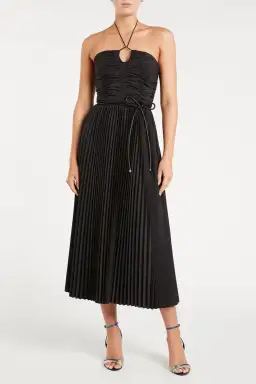 Rebecca Vallance Magdalena Halter Midi Dress Black Size 16 for rent on The Volte - image 2