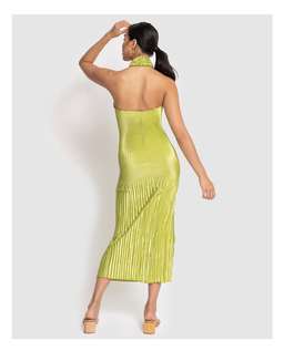L’IDEE SIOREE Pleated Halter Gown