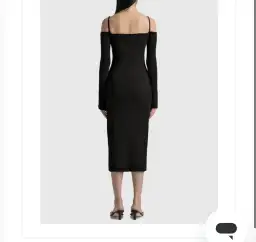 Jacquemus Sierra Off-the-shoulder Embellished Ribbed-knit Midi Dress Black Size AU 10 for rent on The Volte - image 2