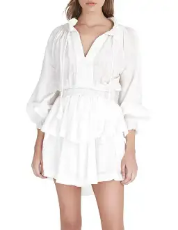 Aje Aegina Mini Dress White Size AU 8 for rent on The Volte - image 1