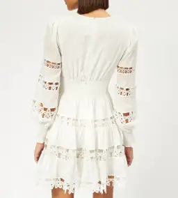 Zimmermann Primrose Daisy Embroidered Lace Short Dress White Size 1 / AU 10  for rent on The Volte - image 3