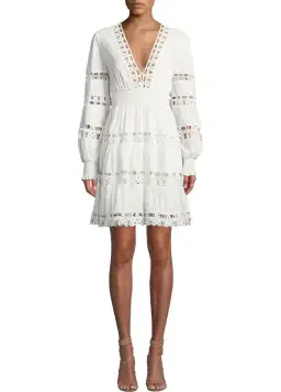 Zimmermann Primrose Daisy Embroidered Lace Short Dress White Size 1 / AU 10  for rent on The Volte - image 1