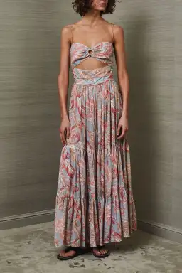 Bec & Bridge Miami Palm Top and Skirt Set Print Size AU 8 for rent on The Volte - image 1