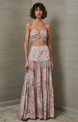 Bec & Bridge Miami Palm Top and Skirt Set Print Size AU 8 for rent on The Volte - image 2