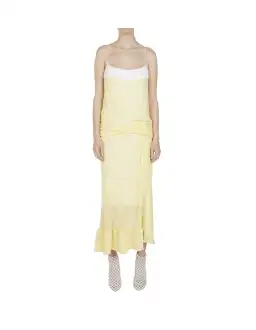 Christopher Esber Waffled Hem Dress Yellow AU 6 for rent on The Volte - image 3