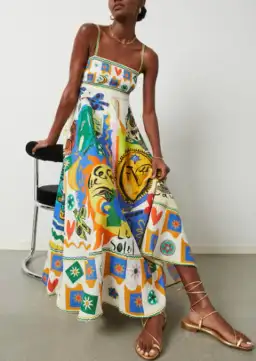 Alemais Soleil Sundress Cream Size AU 10 for rent on The Volte - image 3