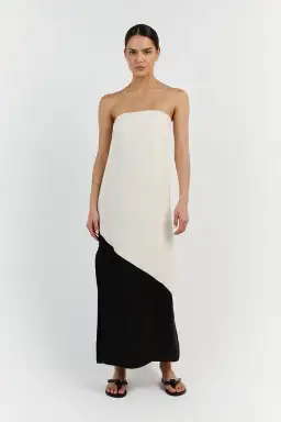 Dissh Taj Pearl and Black Midi Dress White Size 10 for rent on The Volte - image 1