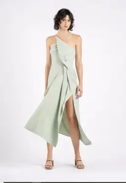 One Fell Swoop Iris Midi Dress Mint Pastel Size 10 for rent on The Volte - image 1