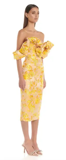Eliyah the Label Brielle Dress Yellow Size S /AU 8 